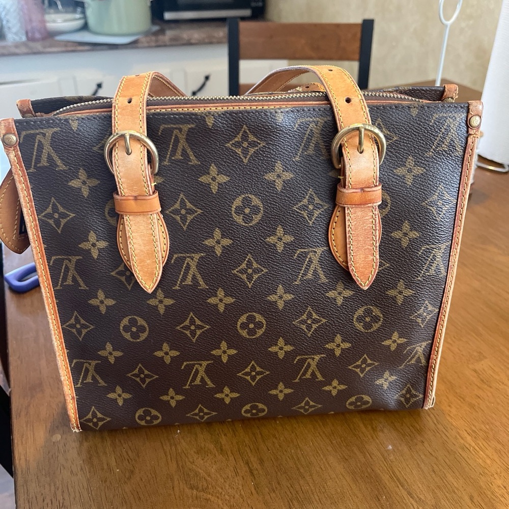 Louis Vuitton Monogram Canvas Two-Handle Messenger Bag in Brown and Tan